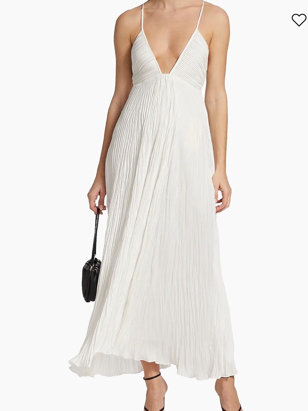 A.L.C Angelina White Pleated Midi Dress Sz 2 Wedding Engagement